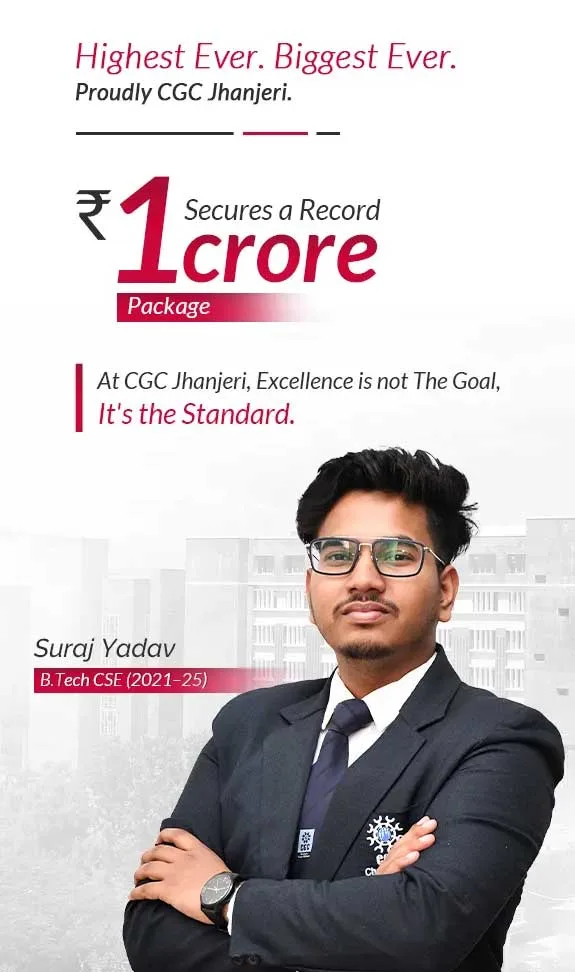 CGC Mohali student got 1 Crore Package